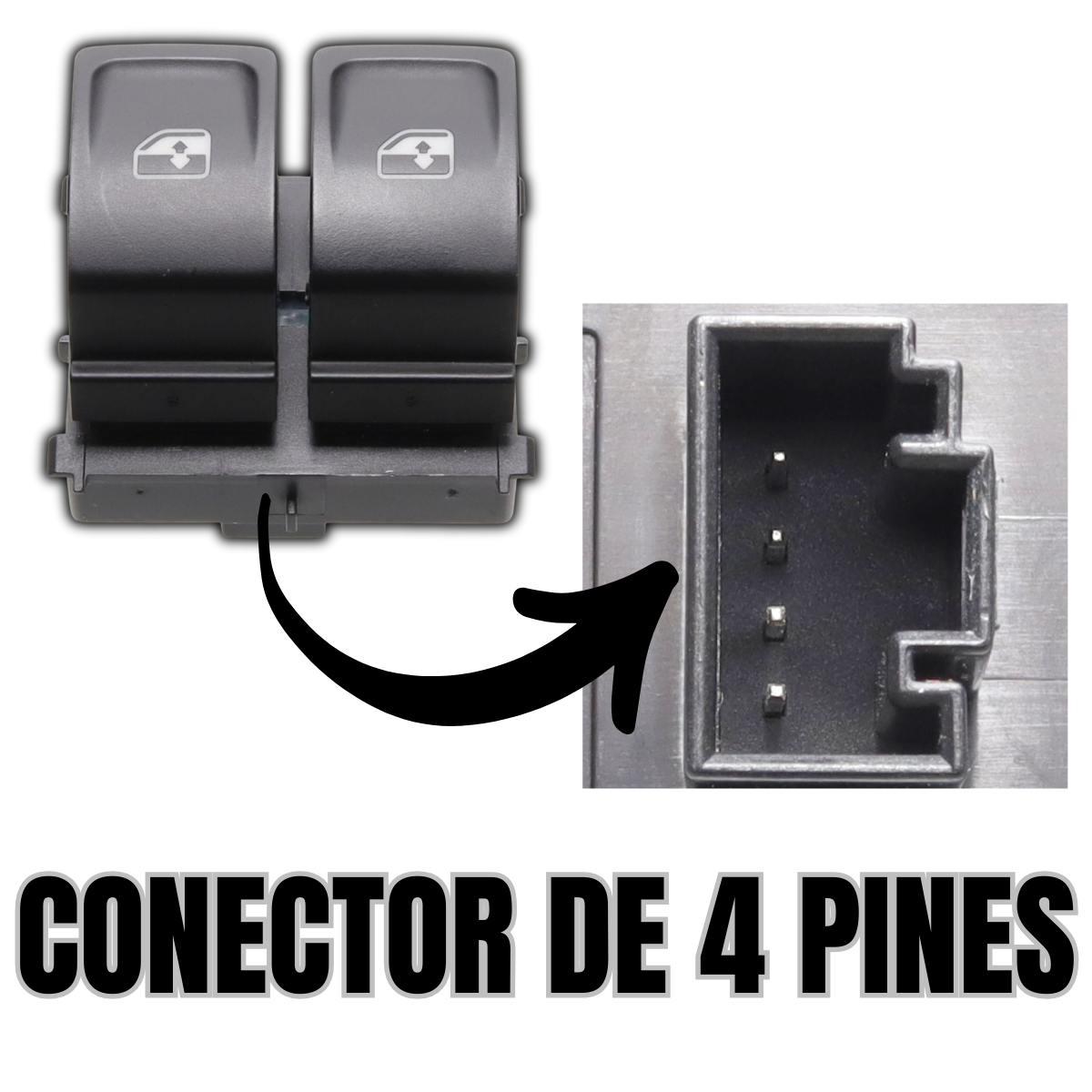 switch control maestro cristales eléctricos seat ibiza 18-22