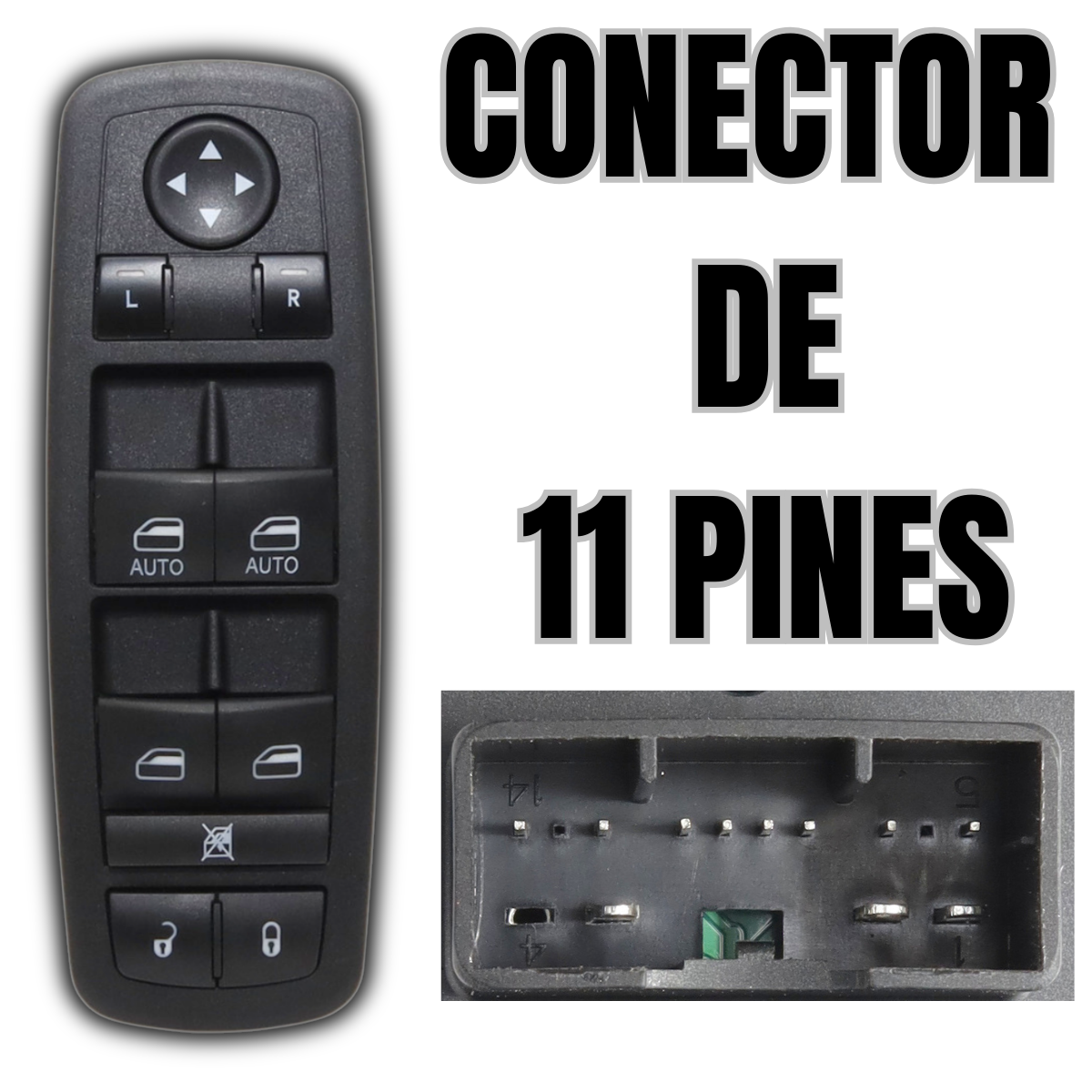 switch control maestro cristales eléctricos dodge durango 11-19