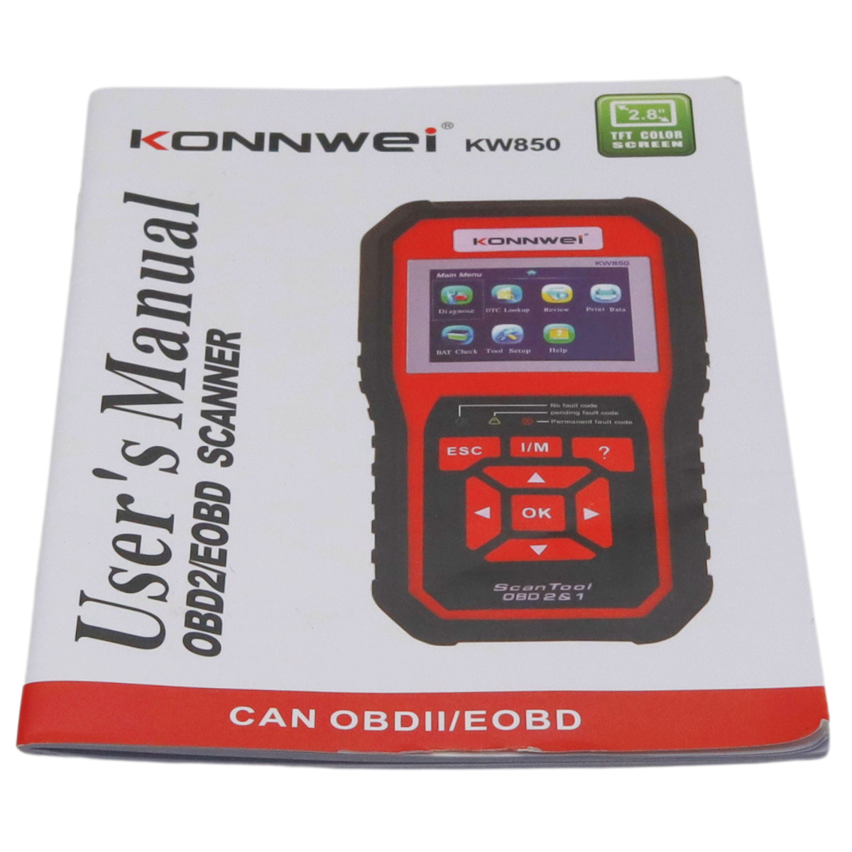 escaner automotriz multimarca konnwei kw850 motor transmisión obd2