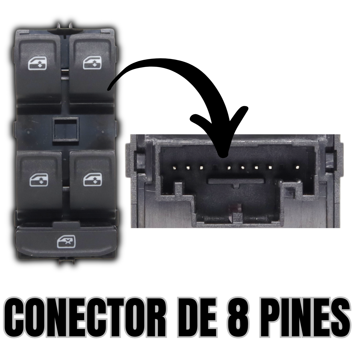 switch control maestro cristales eléctricos seat ibiza 18-22