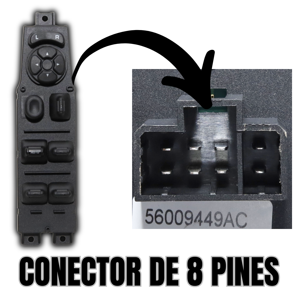 switch control maestro cristales eléctricos dodge ram 2500 03-09